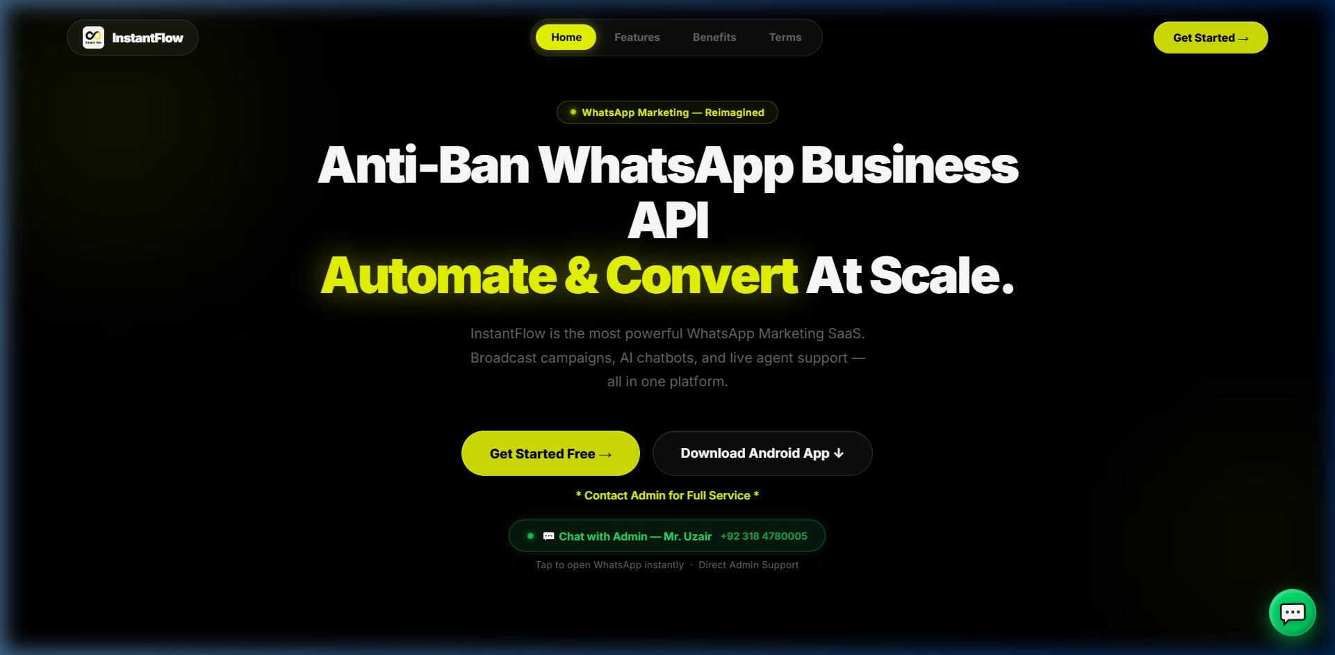 InstantFlow Anti-Ban WhatsApp Marketing SaaS Platform